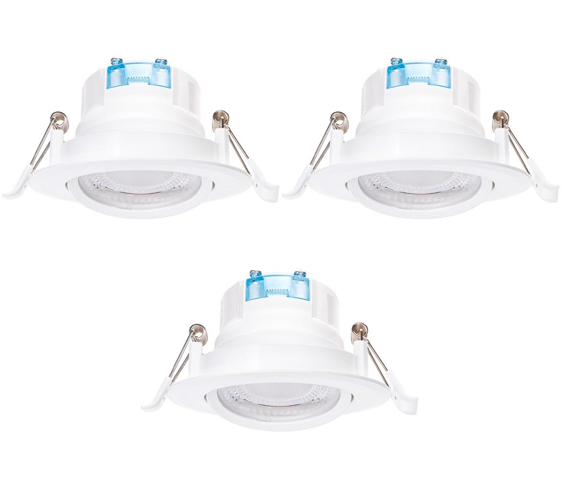 B.V.  - SADA 3 ks zapustených LED svietidiel 5W/230V 4000K Ø 8,5 cm biela B10405J4A