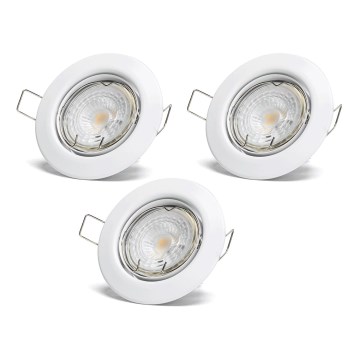 Aigostar - SADA 3x LED Podhľadové svietidlo 1xGU10/4,5W/230V 3000K biela
