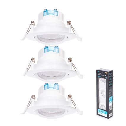 Aigostar - SADA 3x LED podhľadové svietidlo LED/5W/230V 6500K pr. 8,5 cm biela
