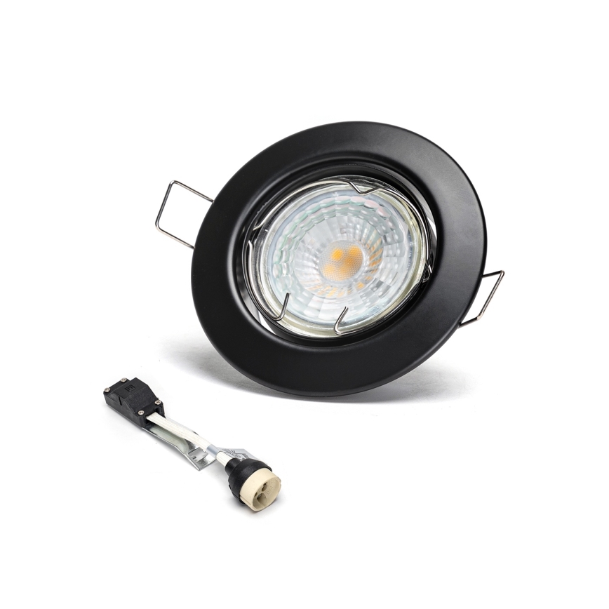 Aigostar - Sada 3x LED podhľadových svietidiel 1xGU10/4,5W/230V 3000K čierne