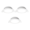 Aigostar - SADA 3x LED Vonkajšie podhľadové svietidlo LED/4,8W/230V 3000K IP65 biela