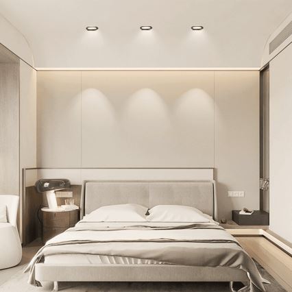 Aigostar - SADA 3x LED Vonkajšie podhľadové svietidlo LED/4,8W/230V 4000K IP65 čierna