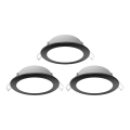 Aigostar - SADA 3x LED Vonkajšie podhľadové svietidlo LED/4,8W/230V 6500K IP65 čierna