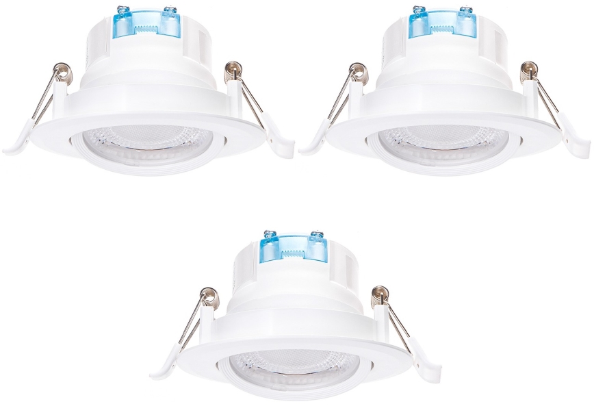 Aigostar - SADA 3x LED zapustené stropné svietidlo LED/5W/230V 3000K pr. 8,5 cm biele