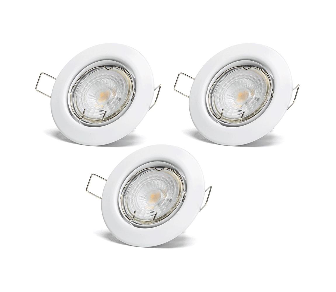 B.V. - SADA 3x LED zapustených svietidiel 1xGU10/4,5W/230V 4000K biela B10307OT4