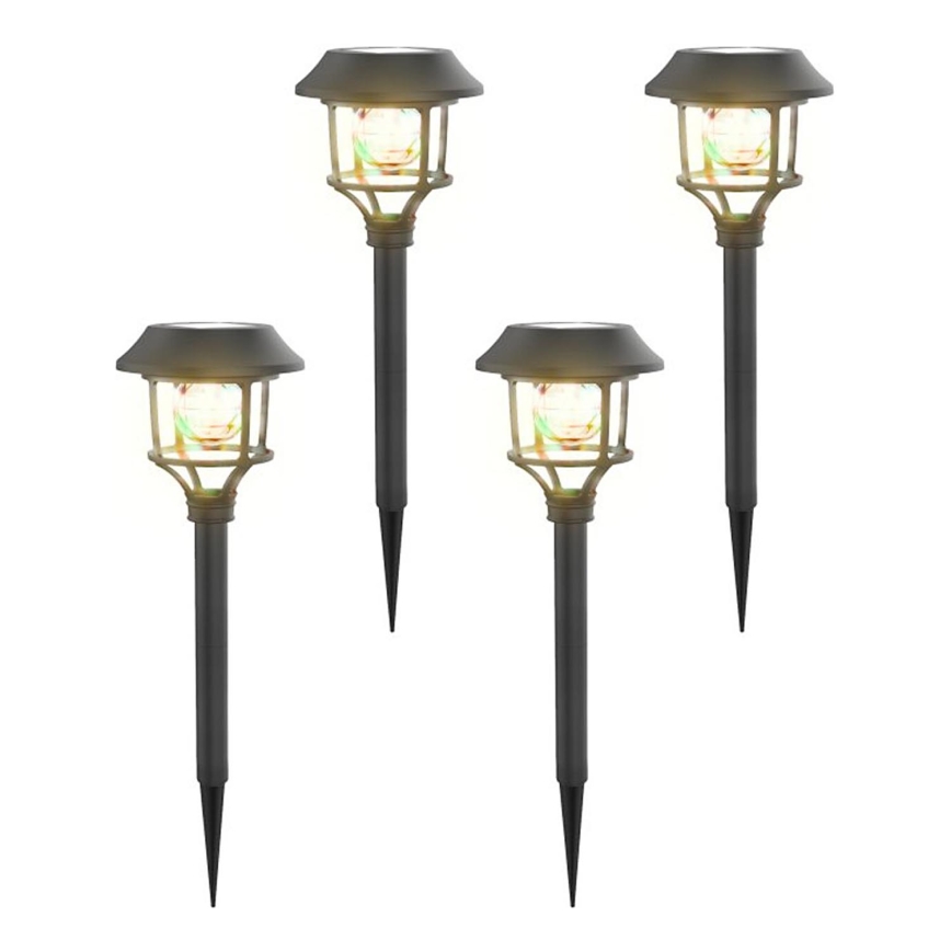 Aigostar - SADA 4x LED RGB Solárna lampa LED/0,2W/2V 40 mAh IP44
