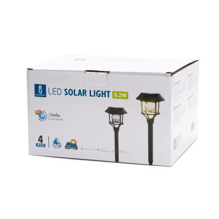 Aigostar - SADA 4x LED RGB Solárna lampa LED/0,2W/2V 40 mAh IP44