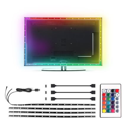 Aigostar - SADA 4x LED RGB Stmievateľný pásik 0,5m LED/2,5W/5V IP65 +DO