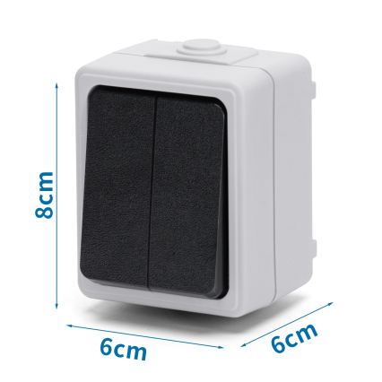 Aigostar - Sériový domový vypínač 250V/10A IP54