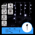 Aigostar - Solárny LED vianočný reťazec 100×LED, 8 funkcií, 8×0,6 m, 500 mAh, IP65, studená biela