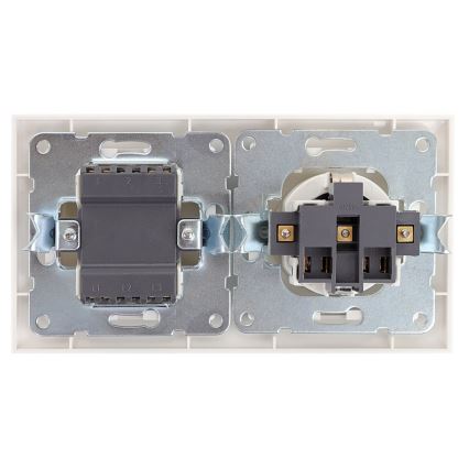 Aigostar - Spínač domový so zásuvkou 1x16A/250V