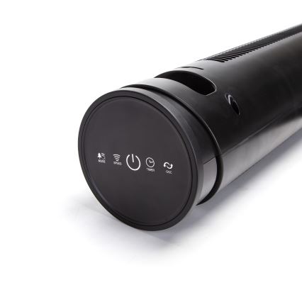 Aigostar - Stĺpový ventilátor 45W/230V čierna + diaľkové ovládanie