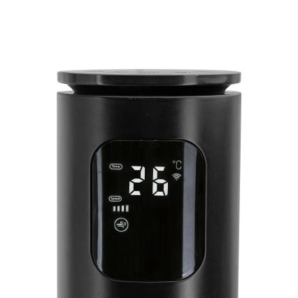 Aigostar - Stĺpový ventilátor 50W/230V čierna Wi-Fi + diaľkové ovládanie