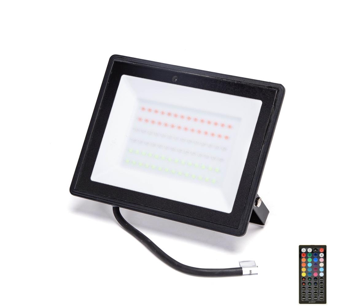 B.V.  - stmievateľný RGBW LED reflektor 50 W/230 V IP65 + diaľkové ovládanie B10202J87