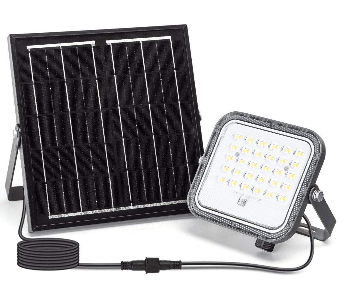 B.V. - stmievateľný solárny LED reflektor LED/50W/3,4V IP66 + diaľkový ovládač B1020133I