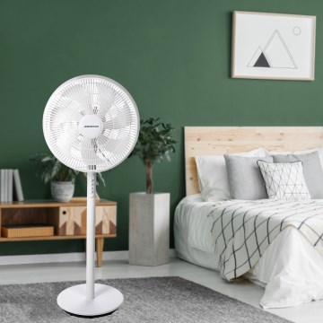 Aigostar - stojanový ventilátor 45 W/230 V, priemer 35 cm, biely