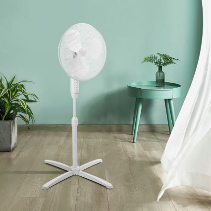 Aigostar - Stojanový ventilátor 45W/230V 120 cm biela