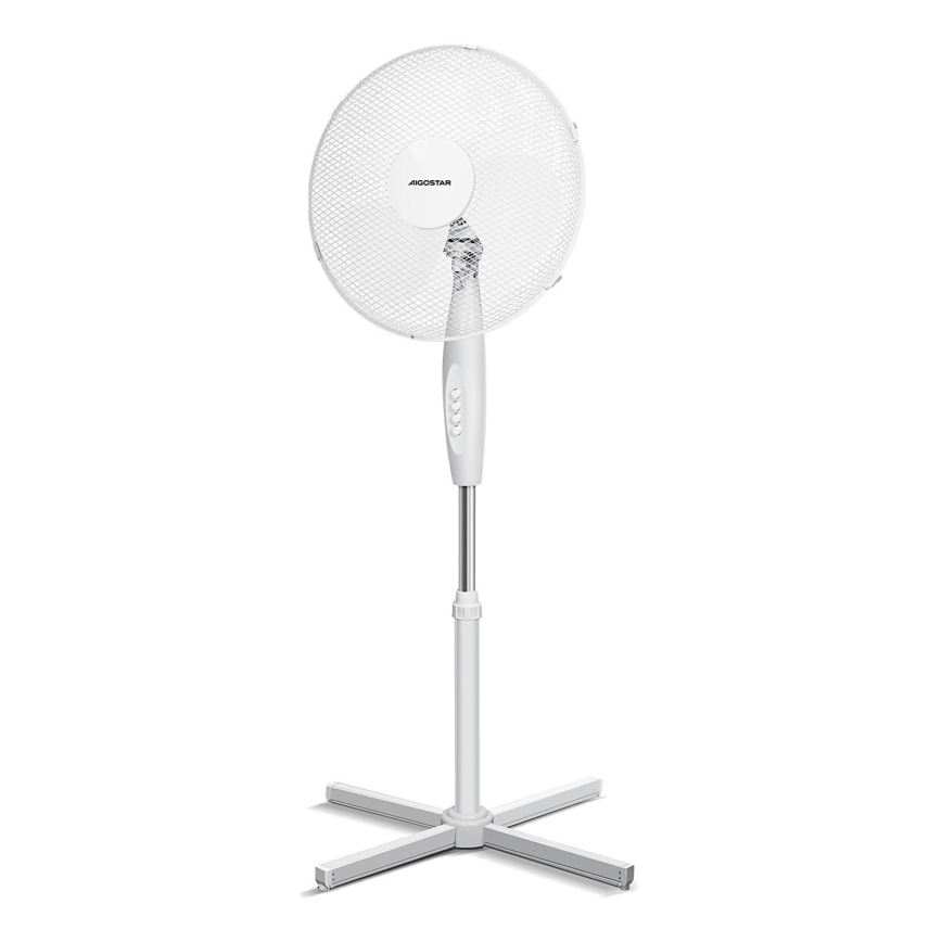 Aigostar - Stojanový ventilátor 45W/230V 125 cm biela