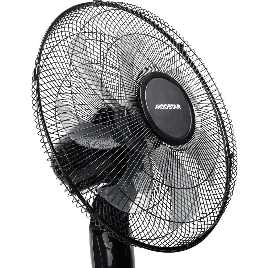 Aigostar - Stojanový ventilátor 50W/230V 130 cm čierny + diaľkové ovládanie