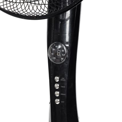Aigostar - Stojanový ventilátor 50W/230V 130 cm čierny + diaľkové ovládanie