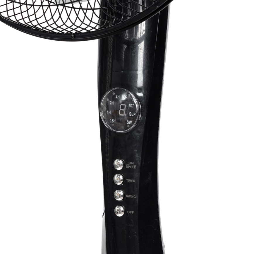 Aigostar - Stojanový ventilátor 50W/230V 130 cm čierny + diaľkové ovládanie