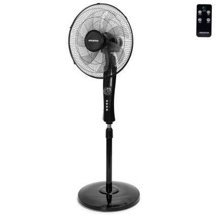 Aigostar - Stojanový ventilátor 50W/230V 130 cm čierny + diaľkové ovládanie