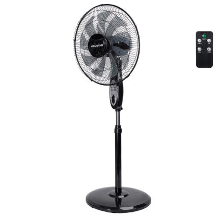 Aigostar - Stojanový ventilátor 55W/230V 130 cm čierny + diaľkové ovládanie
