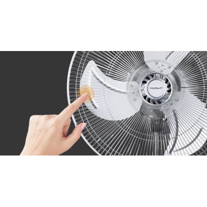 Aigostar - Stojanový ventilátor 55W/230V lesklý chróm/čierna