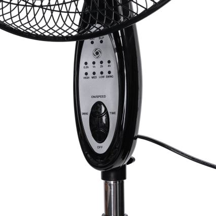 Aigostar - stojanový ventilátor 60 W/230 V, 130 cm, čierny + diaľkové ovládanie
