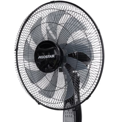 Aigostar - stojanový ventilátor 60 W/230 V, 130 cm, čierny + diaľkové ovládanie