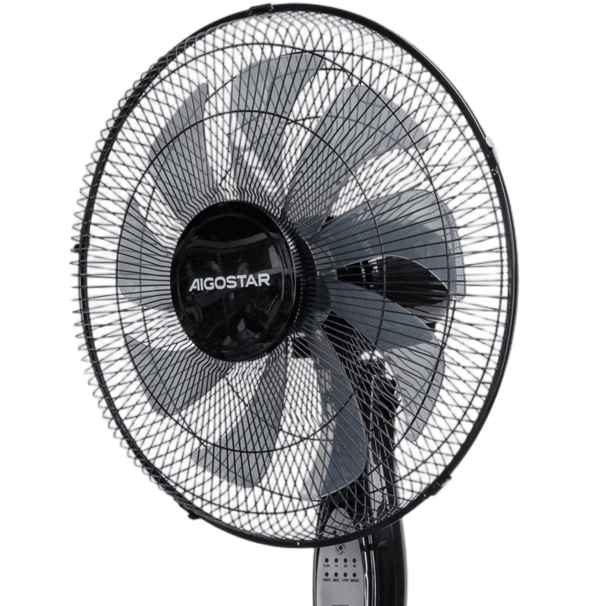 Aigostar - stojanový ventilátor 60 W/230 V, 130 cm, čierny + diaľkové ovládanie
