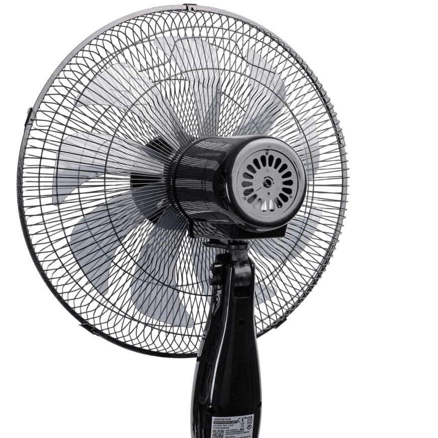 Aigostar - stojanový ventilátor 60 W/230 V, 130 cm, čierny + diaľkové ovládanie