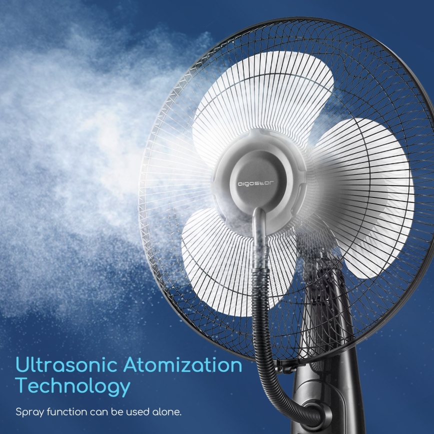 Aigostar - Stojanový ventilátor s rozprašovačom vody 75W/230V + DO