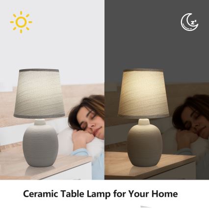 Aigostar - Stolná lampa 1xE14/40W/230V šedá
