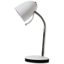 Aigostar - Stolná lampa 1xE27/36W/230V biela/chróm