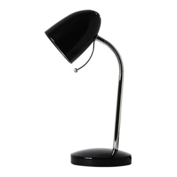Aigostar - Stolná lampa 1xE27/36W/230V čierna/lesklý chróm