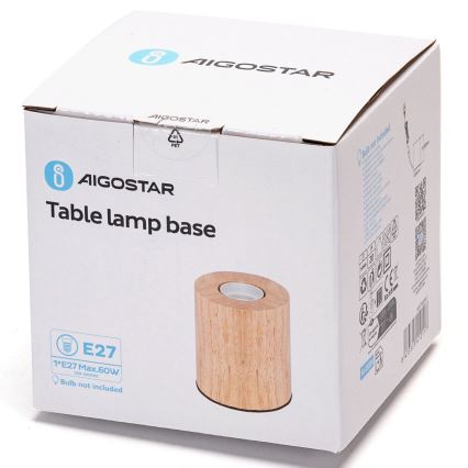 Aigostar - Stolná lampa 1xE27/60W/230V béžová