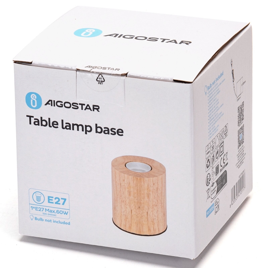 Aigostar - Stolná lampa 1xE27/60W/230V béžová