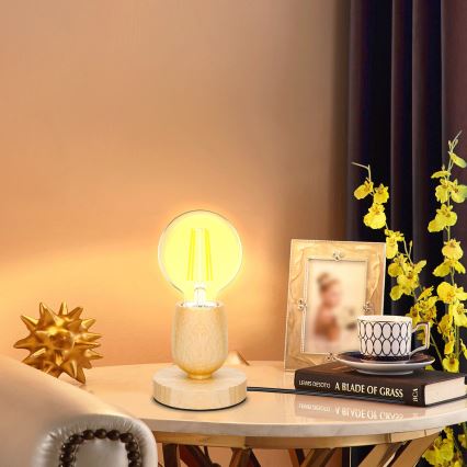 Aigostar - Stolná lampa 1xE27/60W/230V béžová