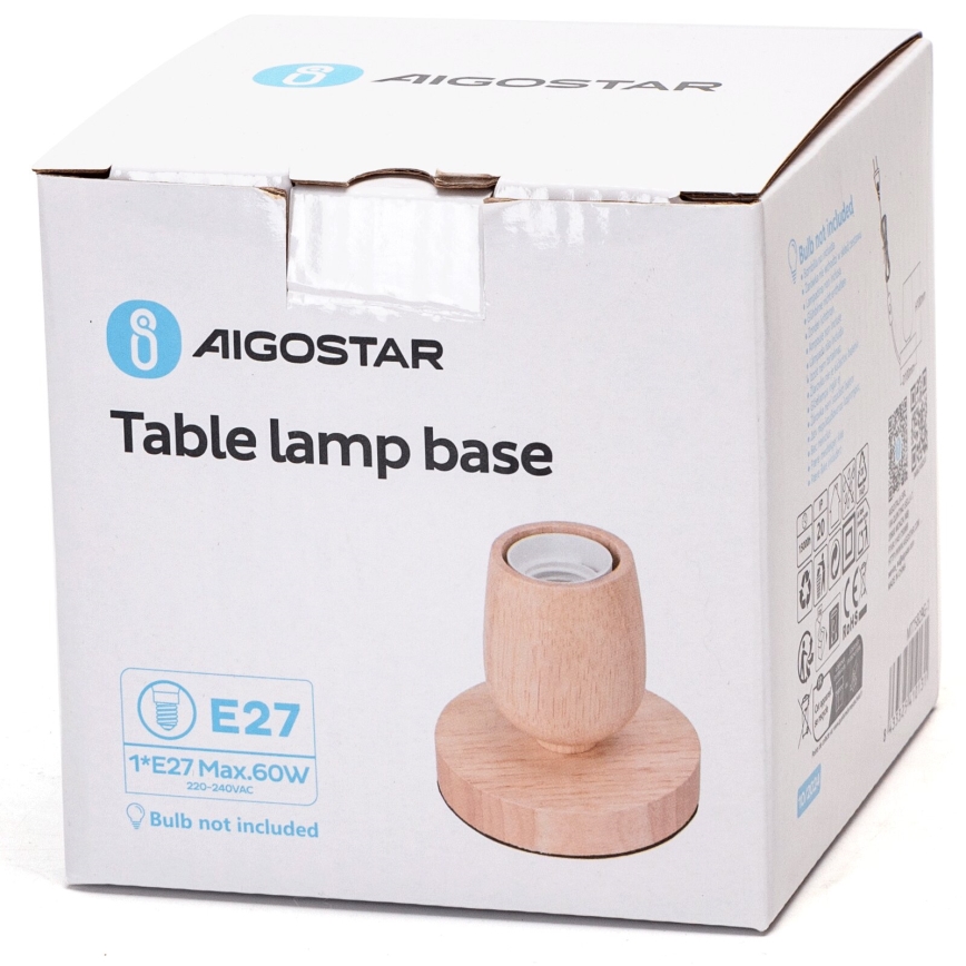 Aigostar - Stolná lampa 1xE27/60W/230V béžová