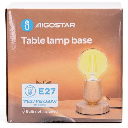 Aigostar - Stolná lampa 1xE27/60W/230V béžová