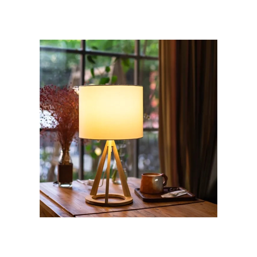 Aigostar - Stolná lampa 1xE27/60W/230V borovica