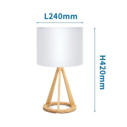 Aigostar - Stolná lampa 1xE27/60W/230V borovica