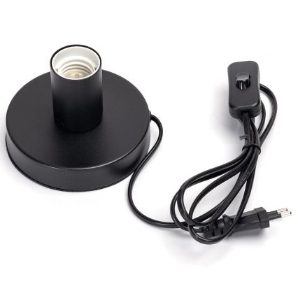 Aigostar - Stolná lampa 1xE27/60W/230V čierna