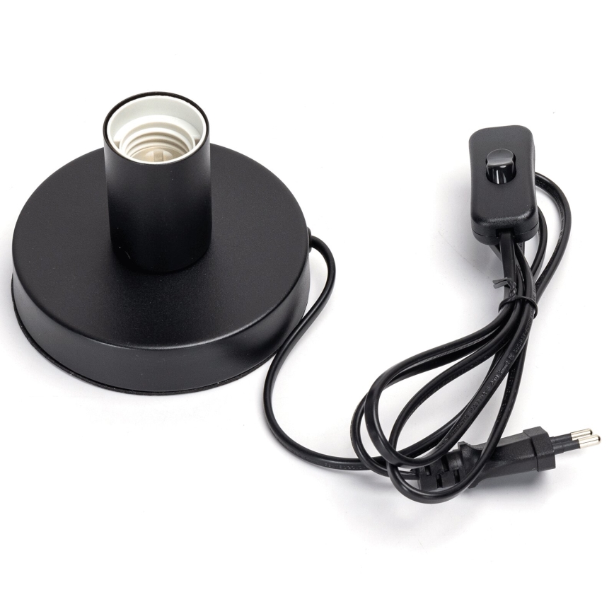 Aigostar - Stolná lampa 1xE27/60W/230V čierna