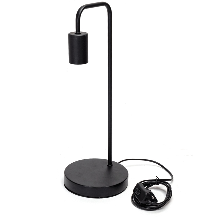 Aigostar - Stolná lampa 1xE27/60W/230V čierna
