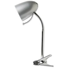 Aigostar -  Stolná lampa s klipom 1xE27/36W/230V strieborná/chróm
