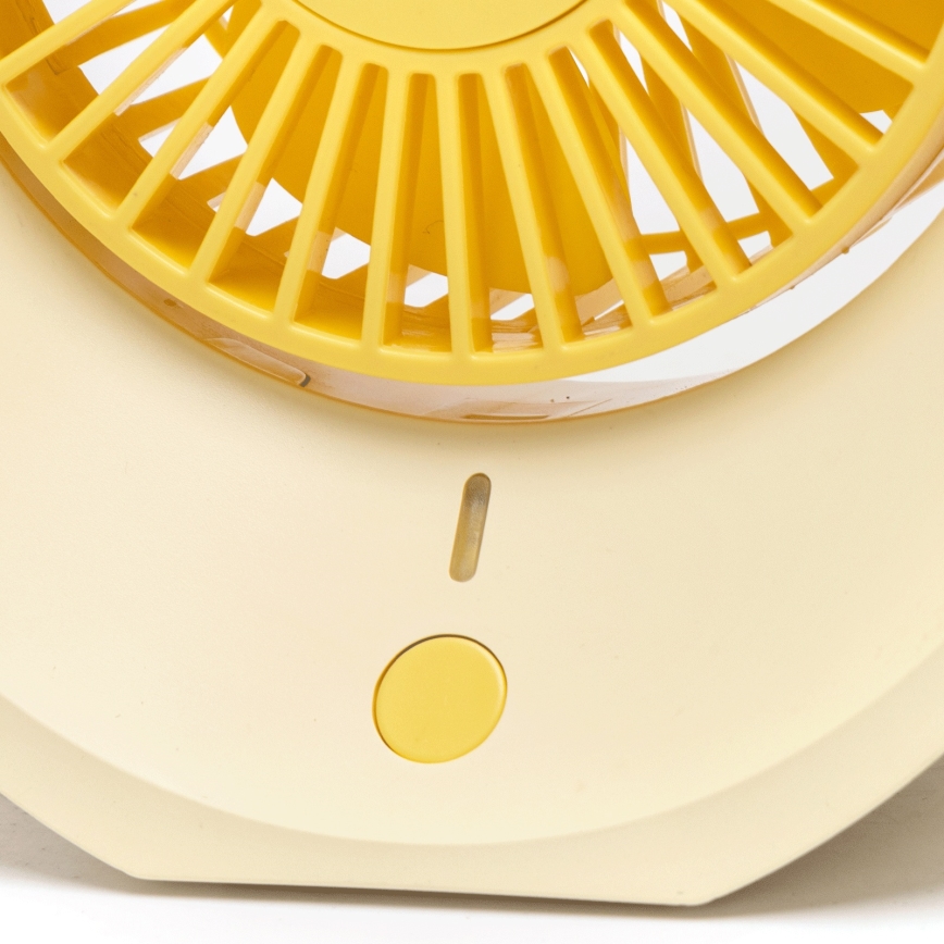 Aigostar - Stolný nabíjací ventilátor 3W/5V 1200mAh USB oranžová