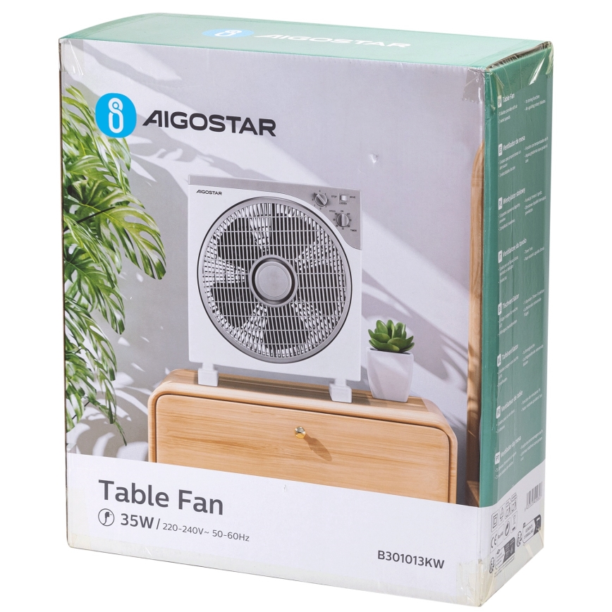 Aigostar - Stolný ventilátor 35W/230V