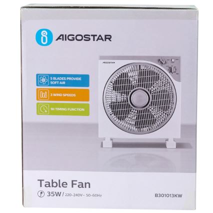 Aigostar - Stolný ventilátor 35W/230V